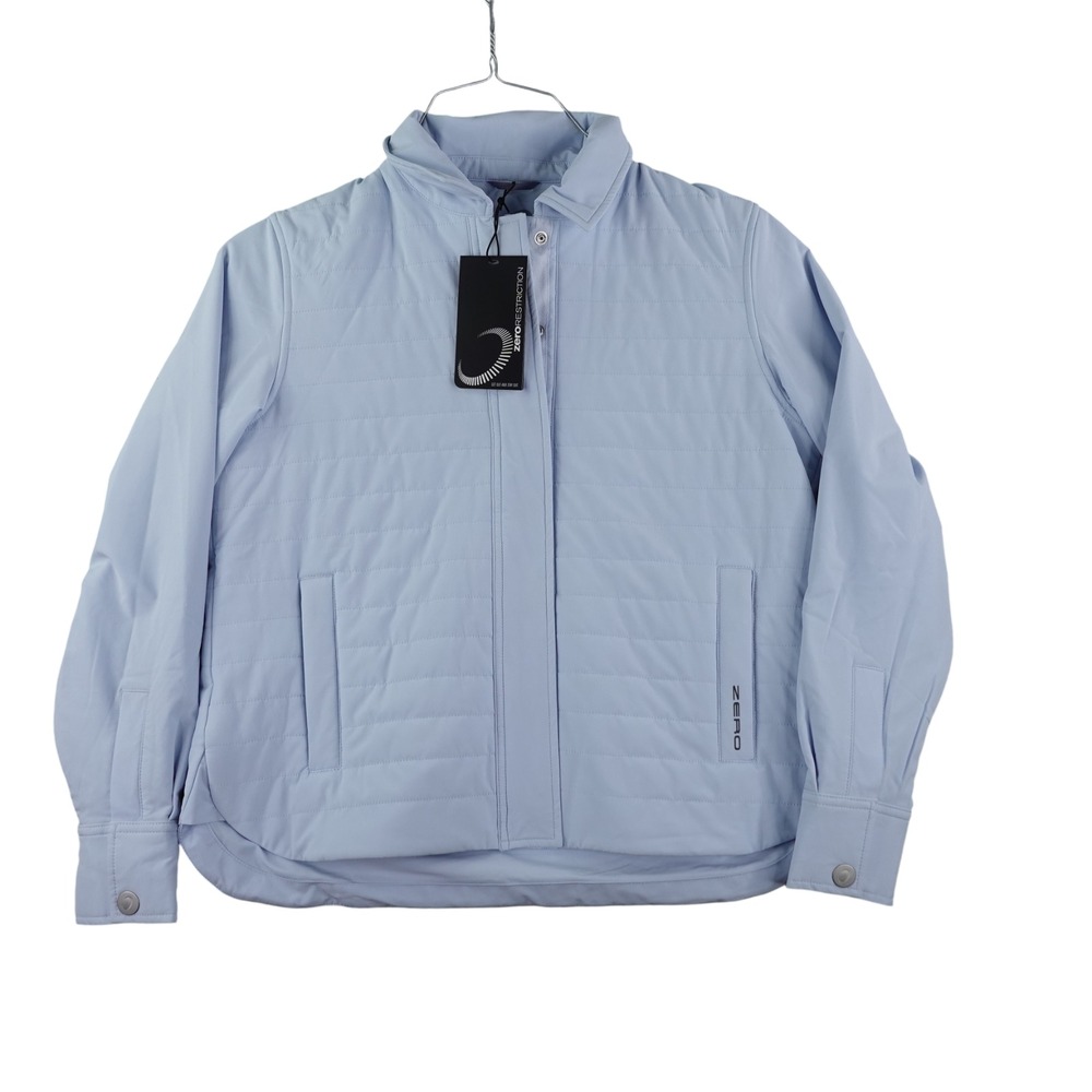 Zero Restriction Avery Shirt Jacket Womens‎ Small Blue Quilted Golf NWT